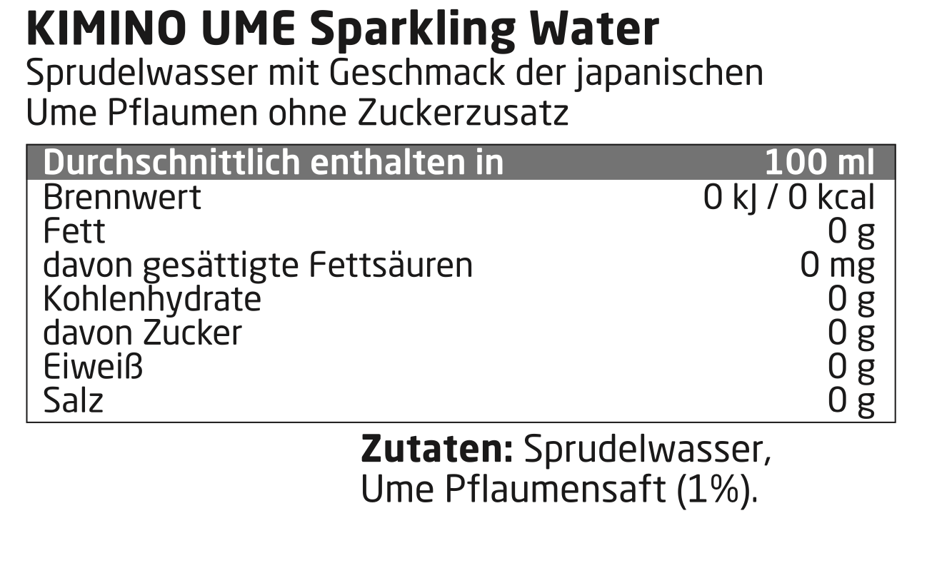 Ume Sparkling Water - 24 x 350ml